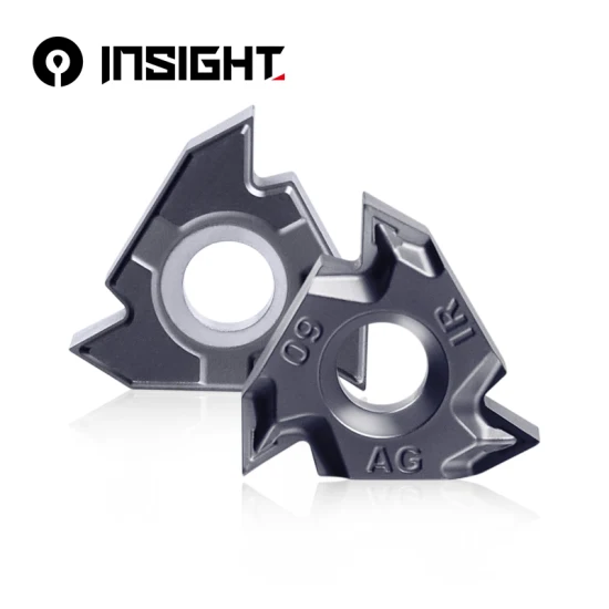 Insight Factory CNC 터닝 너무 빠른 속도 16IR AG60 표준 초경 홈 가공 인서트